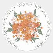 Étiquettes d'adresse de retour Super rétro moderne (Devant)