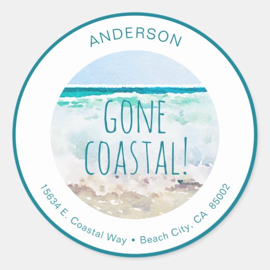 Étiquettes d'adresse de retour sur les côtes passé (Devant)