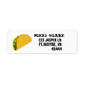 ÉTIQUETTES D'ADRESSE DE RETOUR TACO (Devant)
