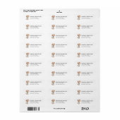 Étiquettes d'adresse de retour teckel (Feuille entière)