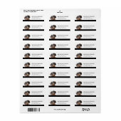 Étiquettes d'adresse de retour Teckel (Feuille entière)
