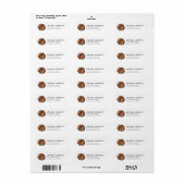 Étiquettes d'adresse de retour teckel (Feuille entière)
