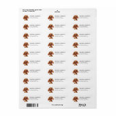 Étiquettes d'adresse de retour Teckel (Feuille entière)