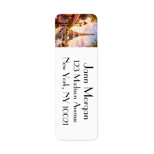 Étiquettes d'adresse de retour Tour Eiffel Paris F (Devant)