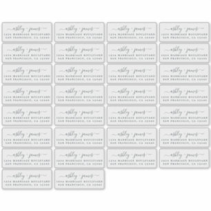 Étiquettes d'adresse de retour transparentes 3,42