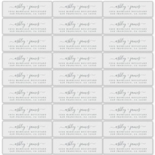 Étiquettes d'adresse de retour transparentes 4,45