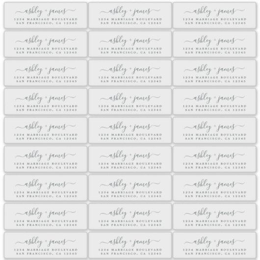 Étiquettes d'adresse de retour transparentes 4,45  (Devant)