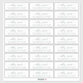 Étiquettes d'adresse de retour transparentes 4,45  (Feuille)