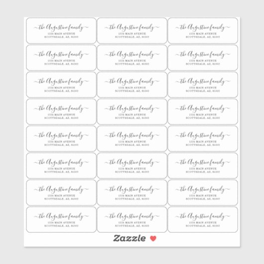 Étiquettes d'adresse de retour transparentes clair (Feuille)