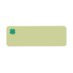 Étiquettes d'adresse de retour Trèfle irlandais Lu