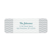 Étiquettes d'adresse de retour turquoise bleu et g (Devant)