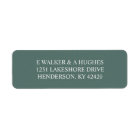 Étiquettes d'adresse de retour vert foncé