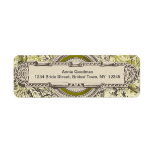 Étiquettes d'adresse de retour vintage Crème gris