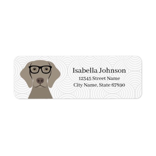 Étiquettes d'adresse de retour Weimaraner (Devant)