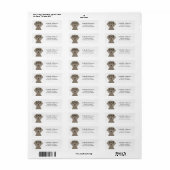 Étiquettes d'adresse de retour Weimaraner (Feuille entière)