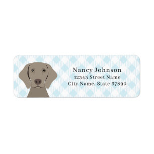 Étiquettes d'adresse de retour Weimaraner