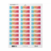 Étiquettes d'adresse de retour Whimsical Rainbow (Feuille entière)