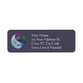 Étiquettes d'adresse de retour Yin Yang Earth
