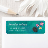 Étiquettes d'adresse de Spa Fleurs Flottantes (En situation)