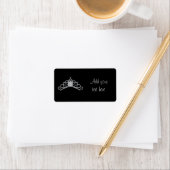 Étiquettes d'adresse de Tiara Noir Blanc (En situation)