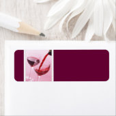 Étiquettes d'adresse de vin rouge (En situation)