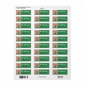 Étiquettes d'adresse d'été Melon Chat Noir (Feuille entière)