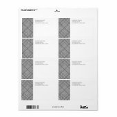 ÉTIQUETTES D'ADRESSE D'EXPÉDITION EN MAILLE ARGENT (Feuille entière)