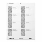 ÉTIQUETTES D'ADRESSE D'EXPÉDITION EN MAILLE ARGYLE (Feuille entière)