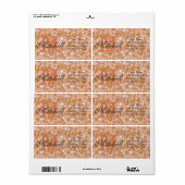 Étiquettes d'adresse d'expédition en terrazzo pers (Feuille entière)