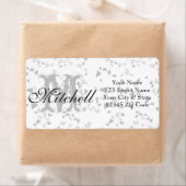 Étiquettes d'adresse d'expédition en terrazzo pers (En situation)