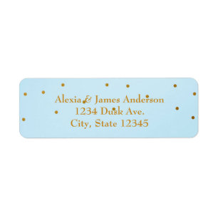 Étiquettes d'adresse d'invitation à feuille d'or e