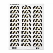 Étiquettes d'adresse d'invitation Crème Noir Blanc (Feuille entière)