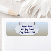 Étiquettes d'adresse d'invitation de panneau de bo (En situation)