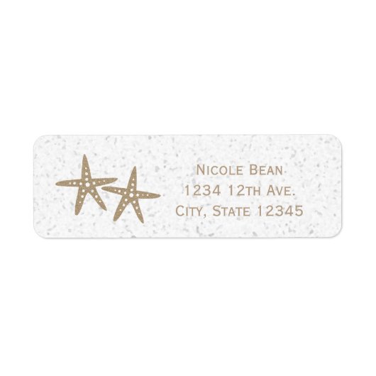 Étiquettes d'adresse d'invitation de plage à deux (Devant)