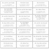 Étiquettes d'adresse d'invité de mariage personnal (Devant)