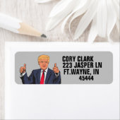 ÉTIQUETTES D'ADRESSE DONALD TRUMP (En situation)