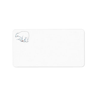 Étiquettes d'adresse d'ours polaire