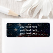 Étiquettes d'adresse éclatement de feux d'artifice (En situation)
