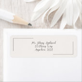 Étiquettes d'adresse Élégance Beige (En situation)