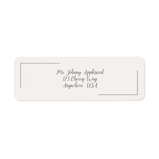 Étiquettes d'adresse Élégance Beige (Devant)