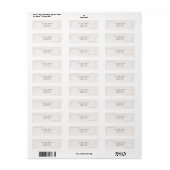 Étiquettes d'adresse Élégance Beige (Feuille entière)