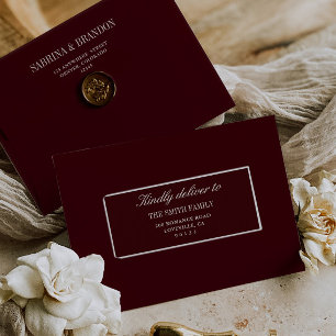 Étiquettes d'adresse élégantes pour invités de mar