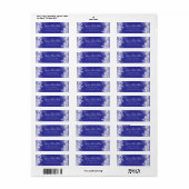 Étiquettes d'adresse Flocon de Neige Bleu (Feuille entière)