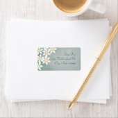 Étiquettes d'adresse florales Fleurs Blanches (En situation)