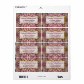 Étiquettes d'adresse grand format Monogramme Champ (Feuille entière)