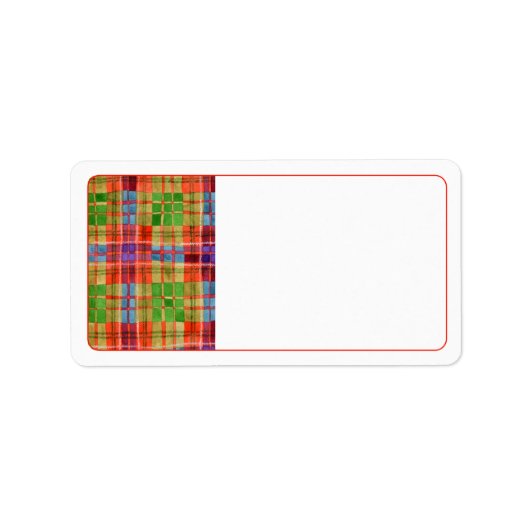 Étiquettes d'adresse MAC RAE TARTAN (Devant)
