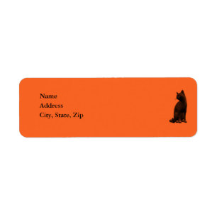 Étiquettes d'adresse modèle Black Cat