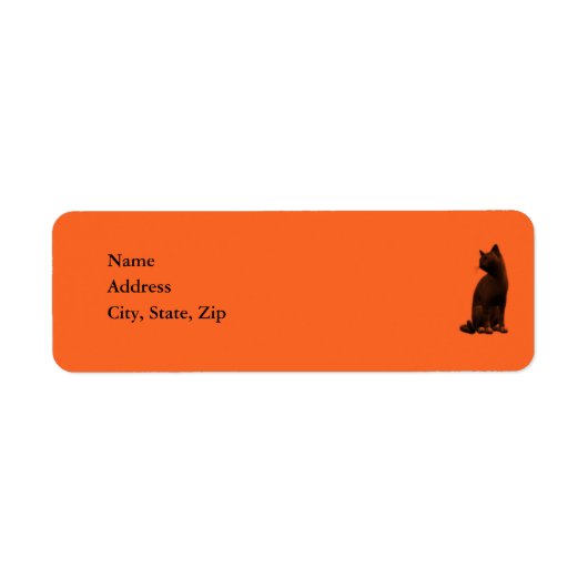 Étiquettes d'adresse modèle Black Cat (Devant)