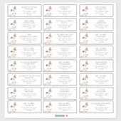 Étiquettes d'adresse modernes pour invités (Feuille)