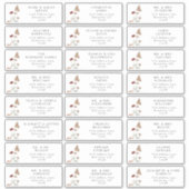 Étiquettes d'adresse modernes pour invités (Devant)